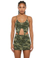 Image for Women's Printrd Crop Top,Olive
