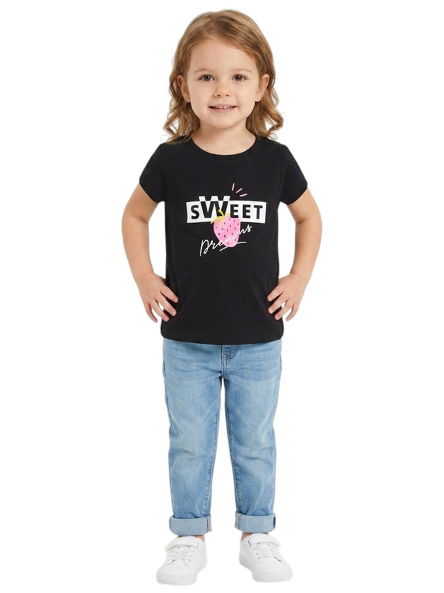 Image for Kids Girl's Printed Top,Black