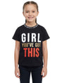 Image for Kids Girl's Printed Top,Black