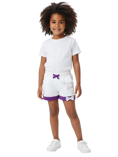 Image for Kids Girl's Printed Short,White