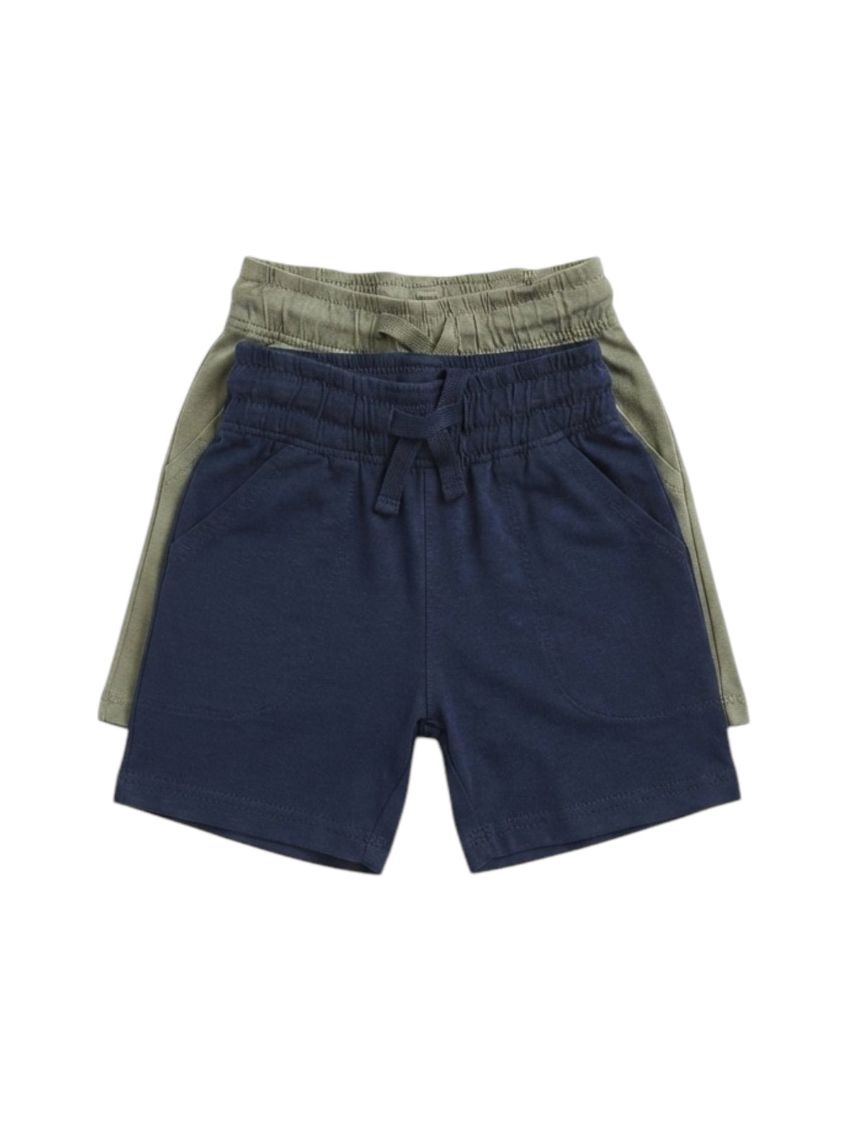 Image for Kids Boy's Plain Solid Short Set 2Pieces,Olive/Navy