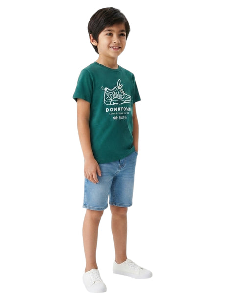 Image for Kids Boy's Printed Top,Dark Green
