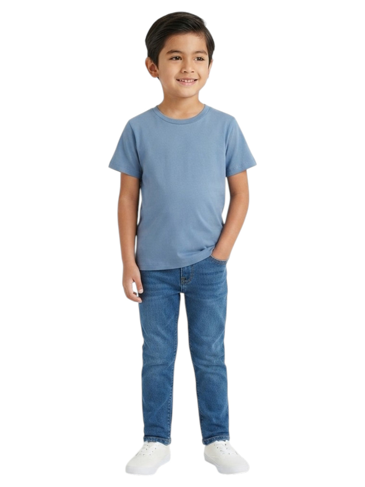 Image for Kids Boy's Plain Solid Top,Dusty Blue