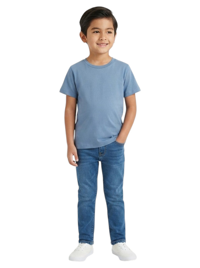 Image for Kids Boy's Plain Solid Top,Dusty Blue