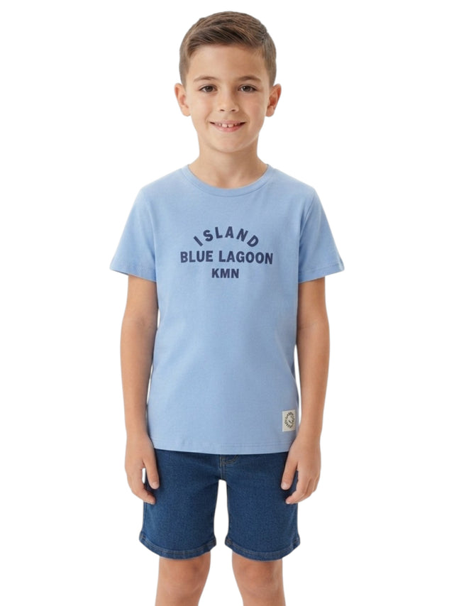 Image for Kids Boy's Printed Top,Dusty Blue