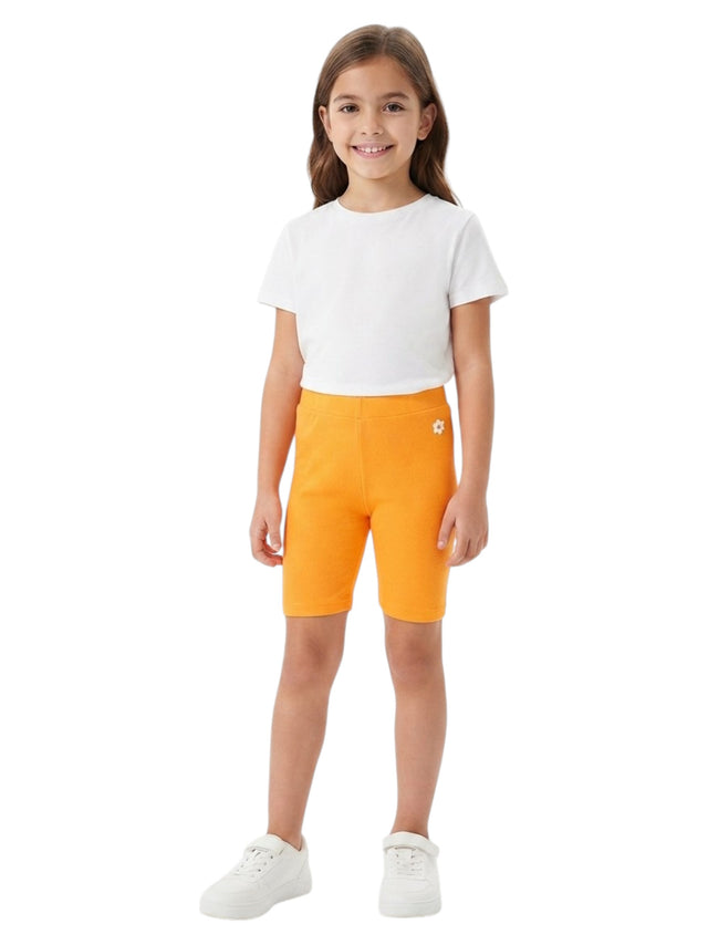 Image for Kids Girl's Ribbed Short,Orange