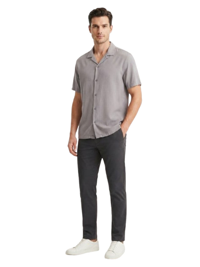 Image for Men's Plain Solid Dress Shirt,Grey