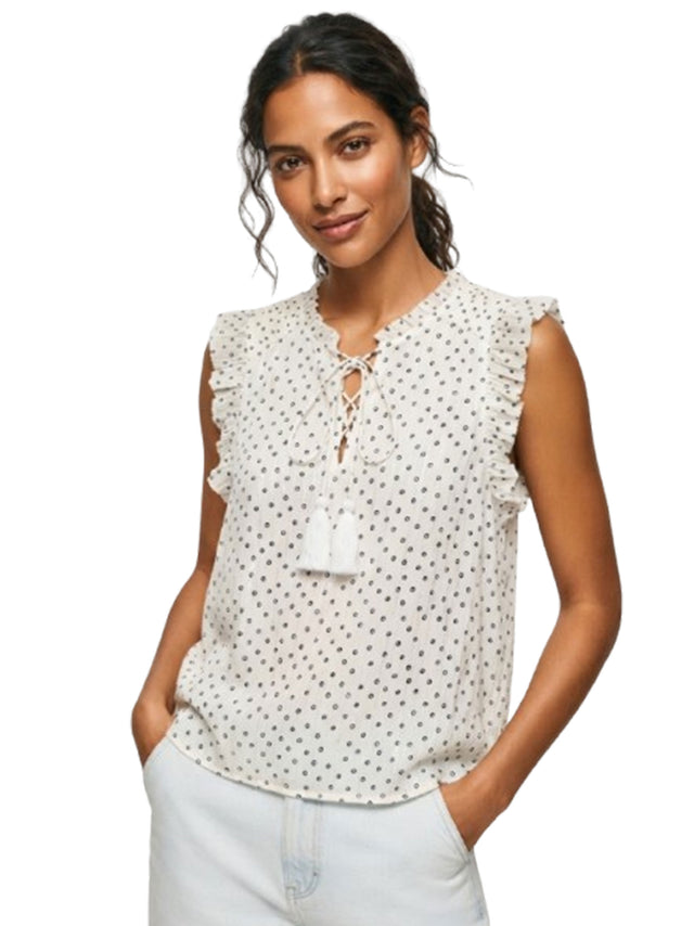 Image for Women's Printed Top,White