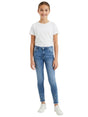 Image for Kids Girl's Washed Playful faux Pearl Embellishments Jeans,Light Blue