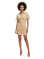 Image for Women's Plain Solid Dress,Dark Beige