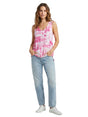 Image for Women's Colorblocked Top,Pink/White
