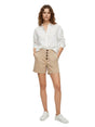 Image for Women's Plain Solid Short,Dark Beige