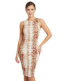 Image for Women's Printed Dress,Brown/White