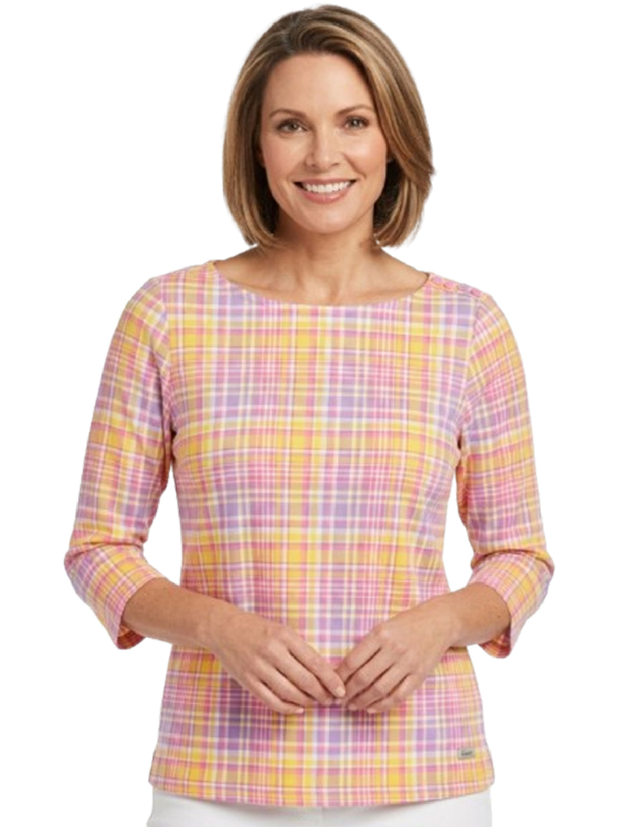 Image for Women's Plaid Top,Multi