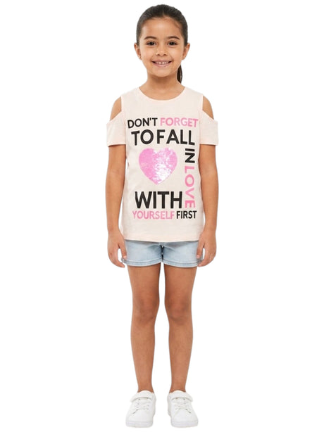 Image for Kids Girl's Printed Top,Beige