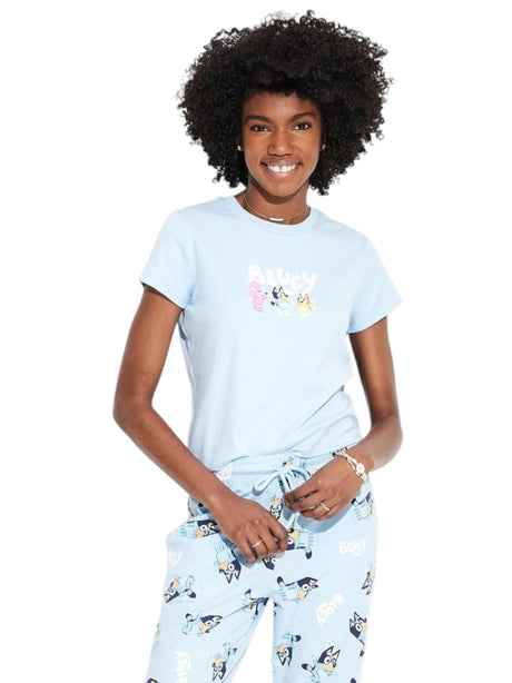 Image for Women's Printed Sleepwear Top,Light Blue