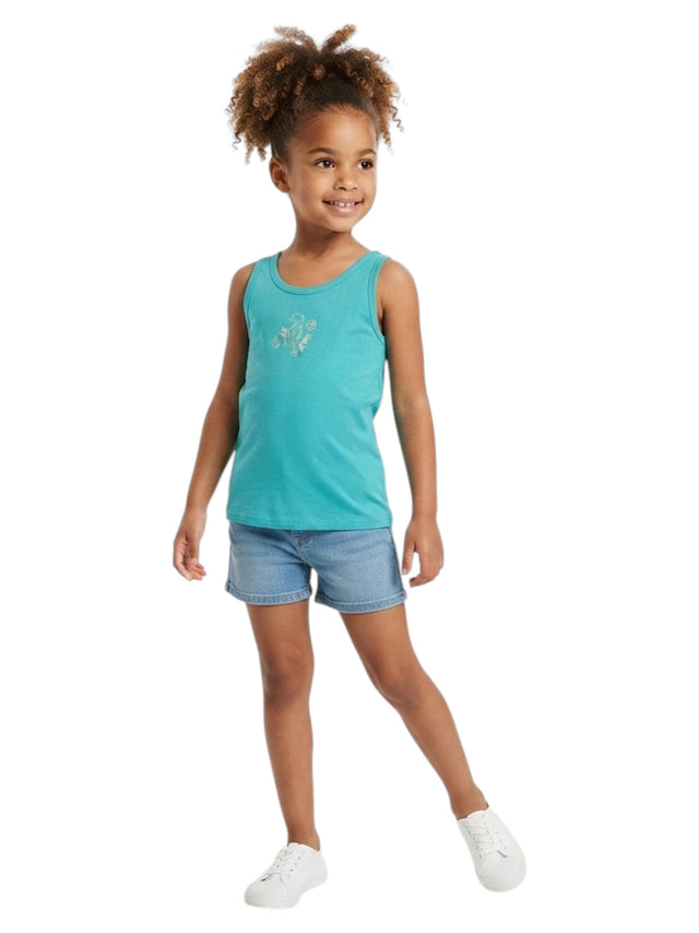 Image for Kids Girl's Printed Top,Turquoise