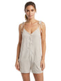 Image for Women's Plaid Jumpsuit,Beige
