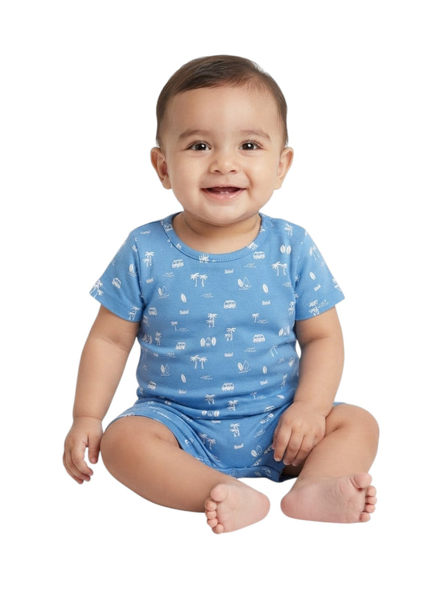 Image for Kids Boy's Printed Jumpsuit,Blue