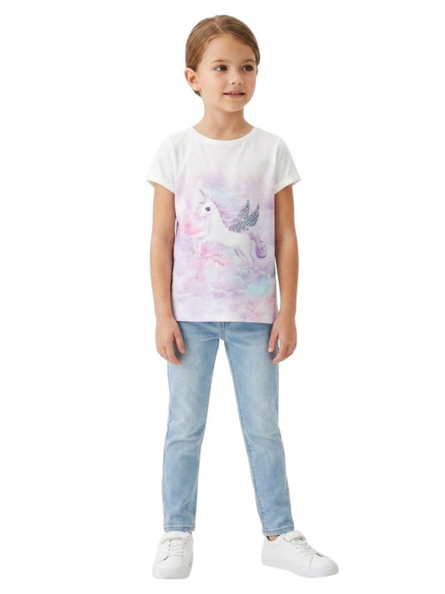 Image for Kids Girl's Printed Top,White