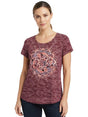 Image for Women's Printed Top,Burgandy