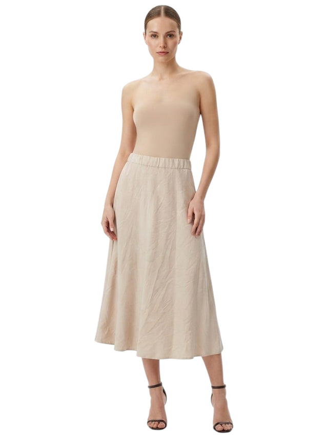 Image for Women's Plain Skirt,Light Beige
