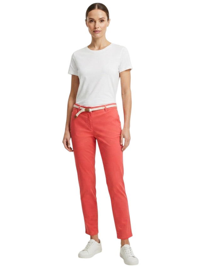 Image for Women's Plain Pants With Belt,Peach