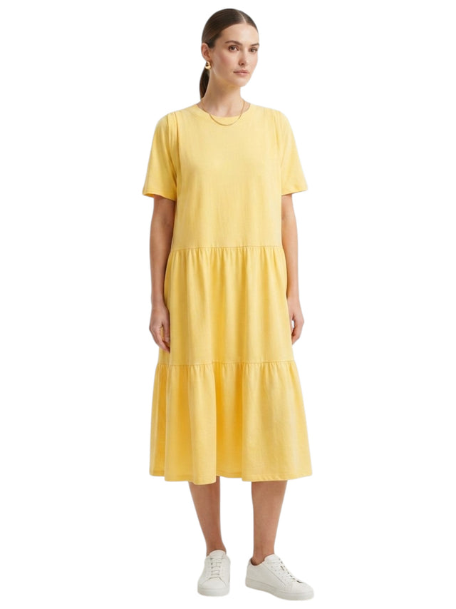 Image for Women's plain Dress,Yellow