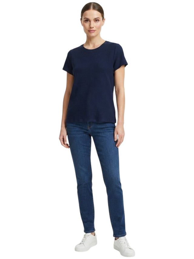 Image for Women's Textured Top,Navy