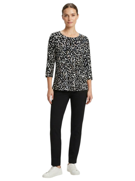 Image for Women's Printed Top,Black