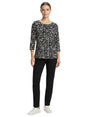 Image for Women's Printed Top,Black