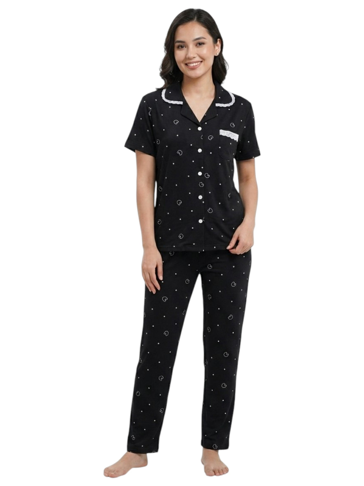 Image for Women's Printed Set 2 Pieces,Black
