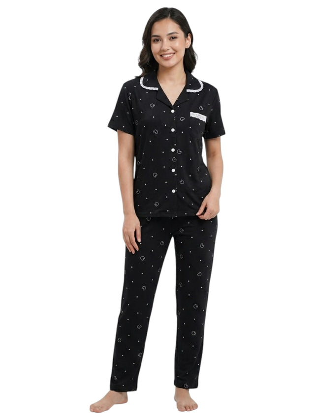 Image for Women's Printed Set 2 Pieces,Black