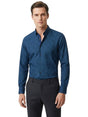 Image for Men's Printed Dress Shirt,Navy