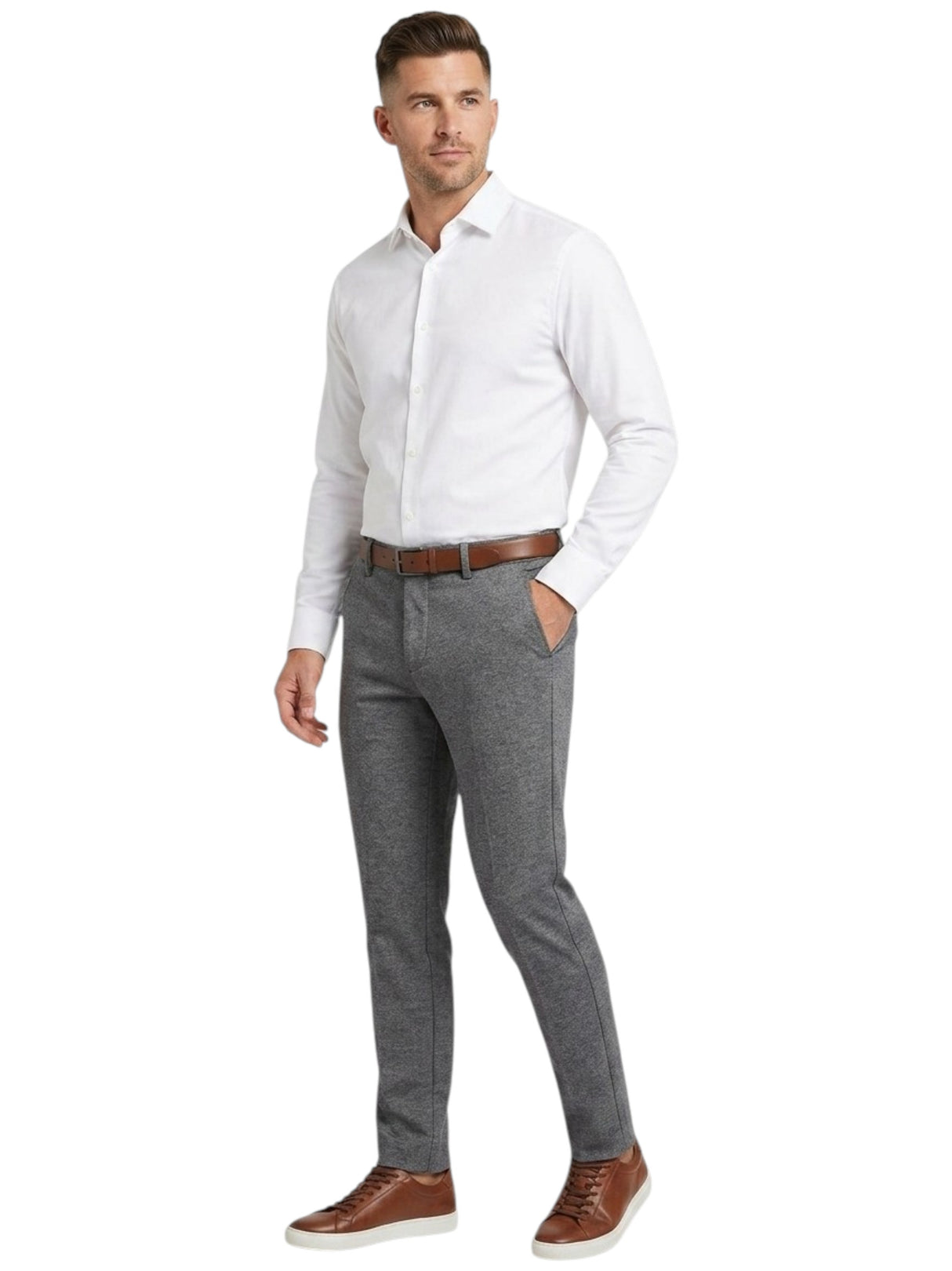 Image for Men's Printed Classic Pants,Grey