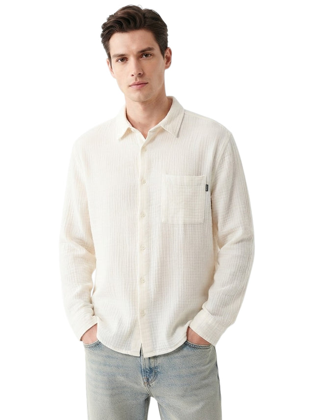 Image for Men's Plain Dress Shirt,White