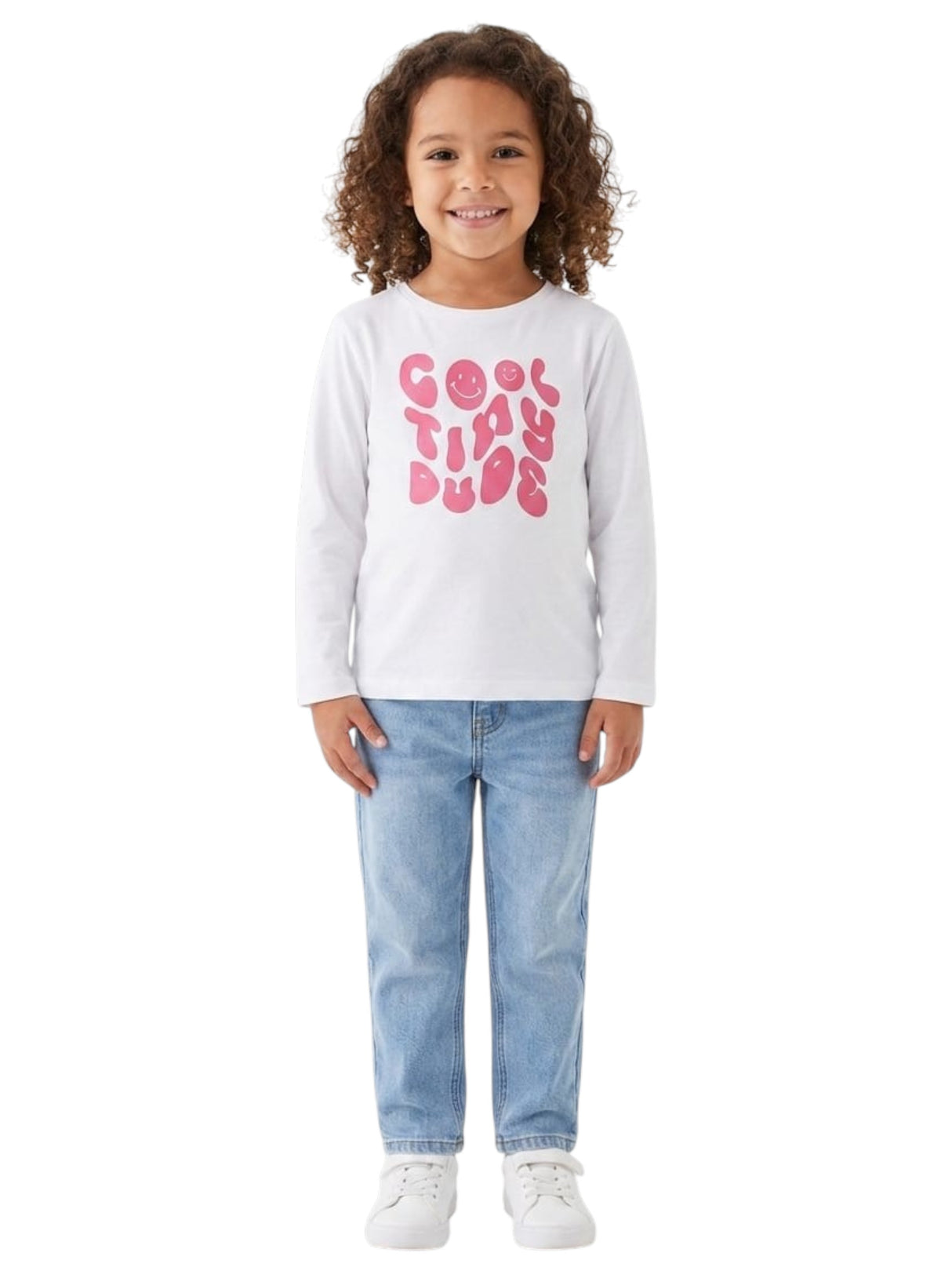 Image for Kids Girl's Printed Top,White