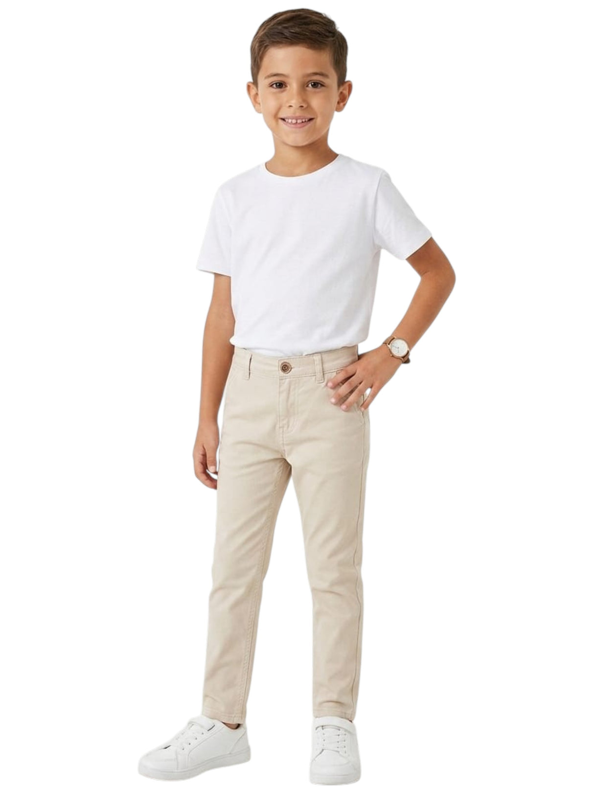 Image for Kids Boy's Plain Pants,Beige