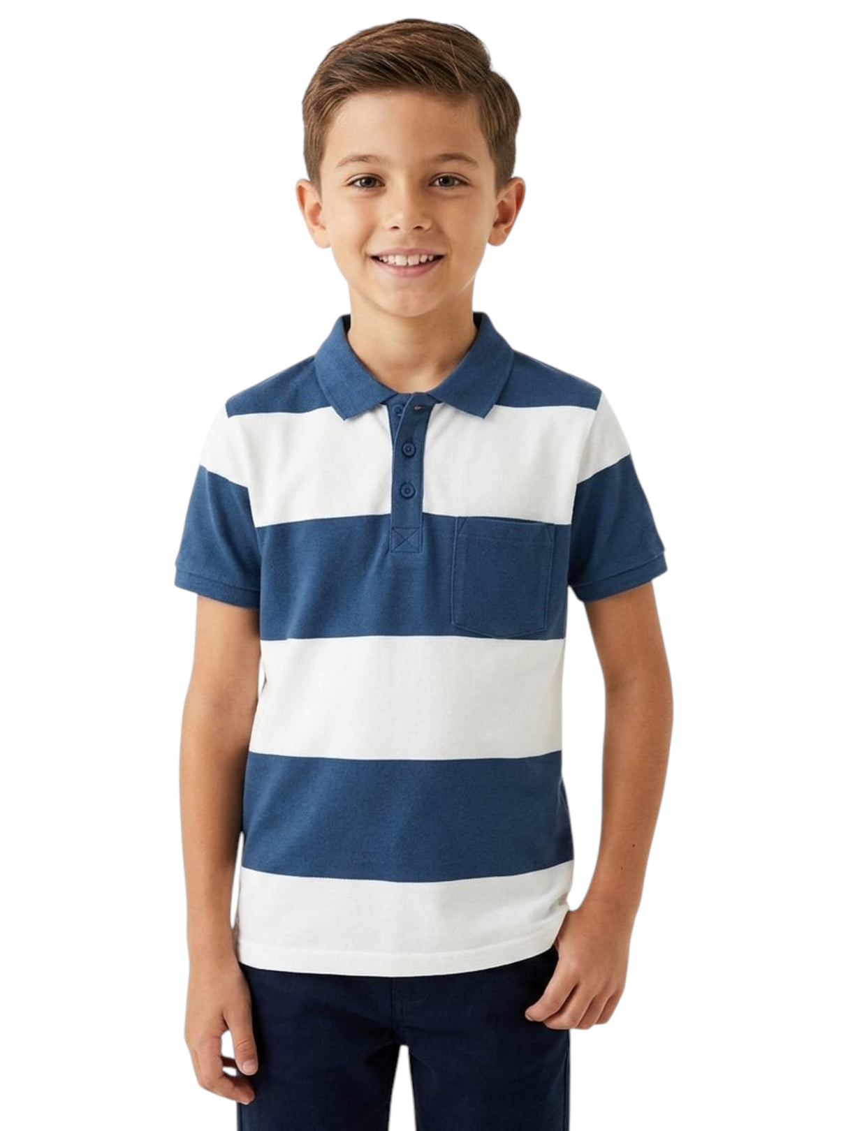 Image for Kids Boy's Stripped Top,Navy