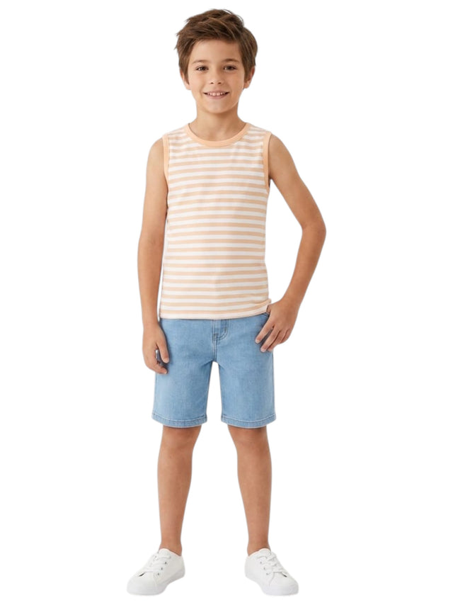 Image for Kids Boy's Stripped Top,Orange
