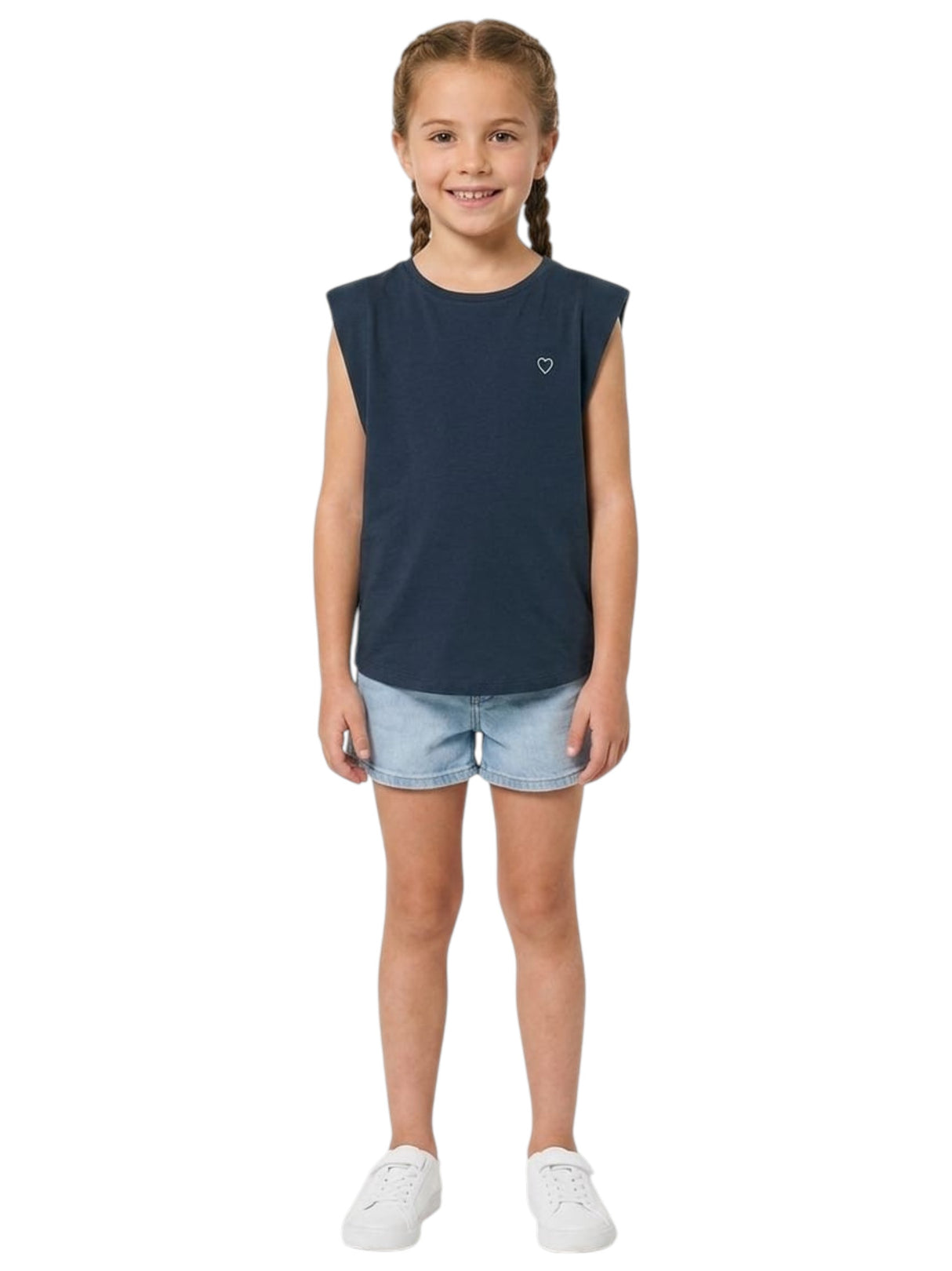 Image for Kids Girl's Plain Top,Navy