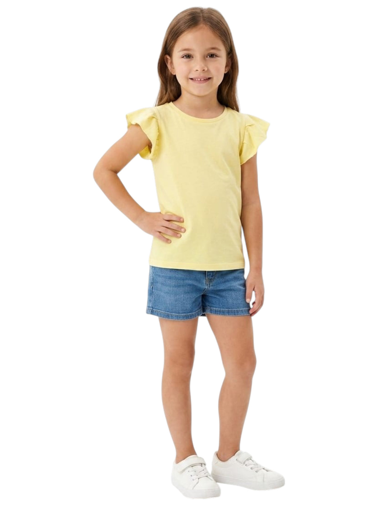 Image for Kids Girl's Plain Top,Yellow