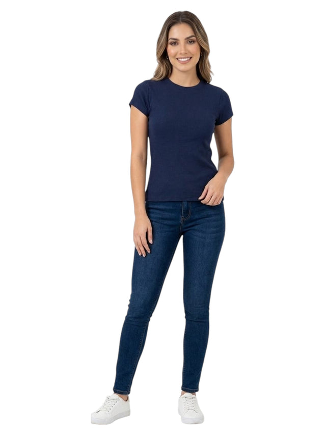 Image for Women's textured Top,Navy