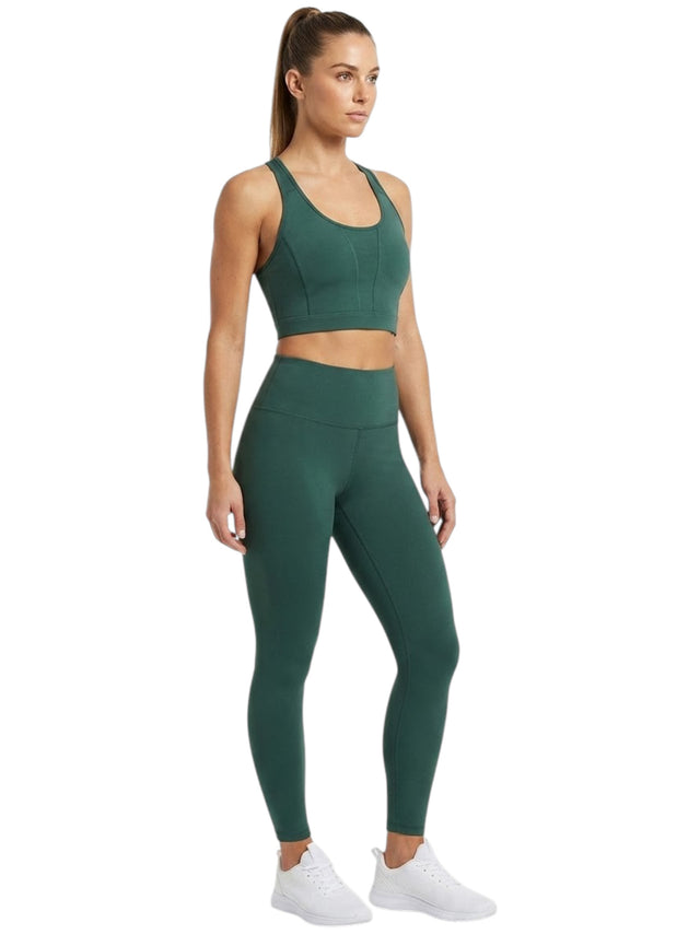 Image for Women's Plain Sport Crop Top,Olive