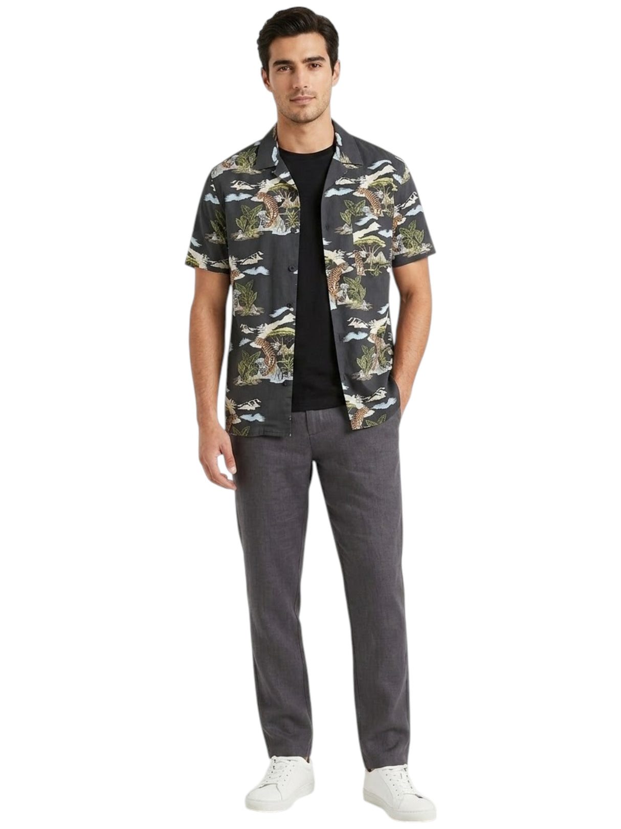 Image for Men's Printed Dress Shirt,Multi