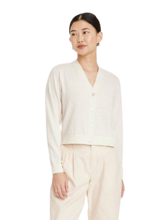 Image for Women's Plain Cardigan,Light Beige
