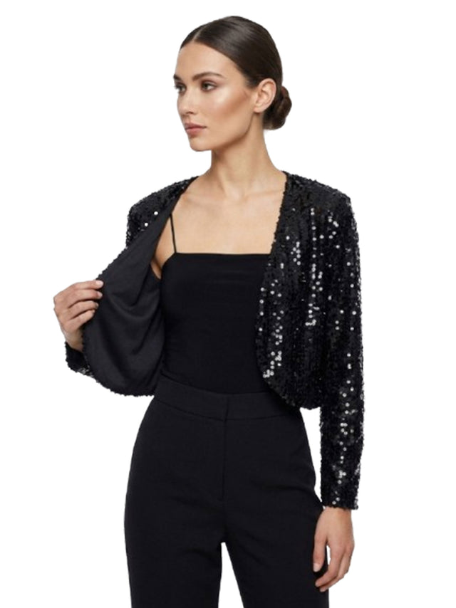 Image for Women's Squin Blazer,Black