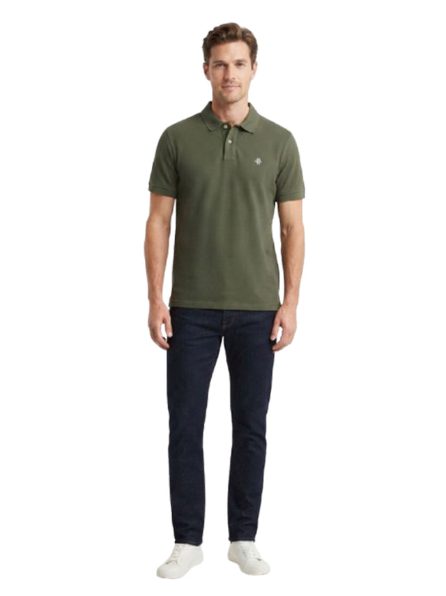 Image for Men's Textured Polo Top,Olive