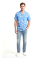 Image for Men's Printed Dress Shirt,Blue