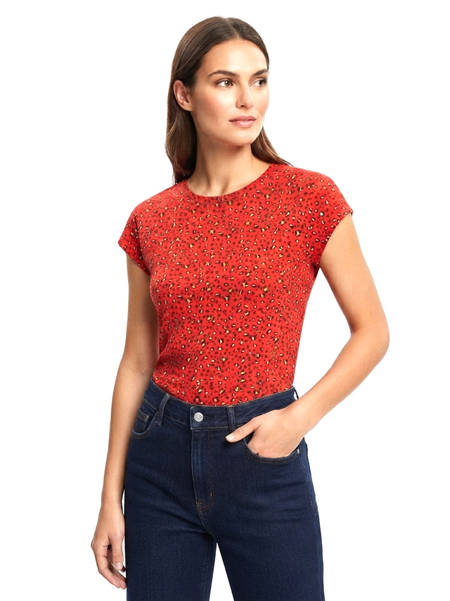 Image for Women's Peinted Top,Red